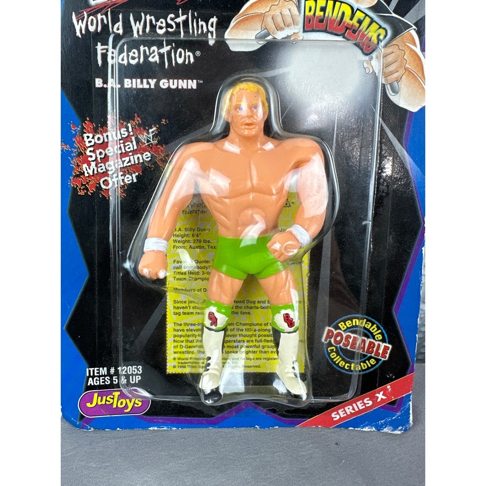 WWF Bend Ems B.A. Billy Gunn Action‎ Figure Just Toys Series X New In Package
